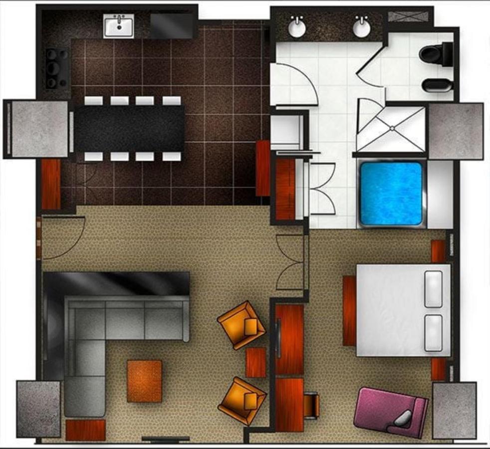 Suíte com 1 Quarto e Cozinha