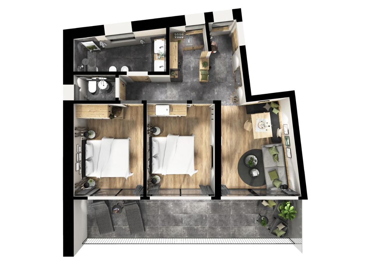Apartment mit Terrasse
