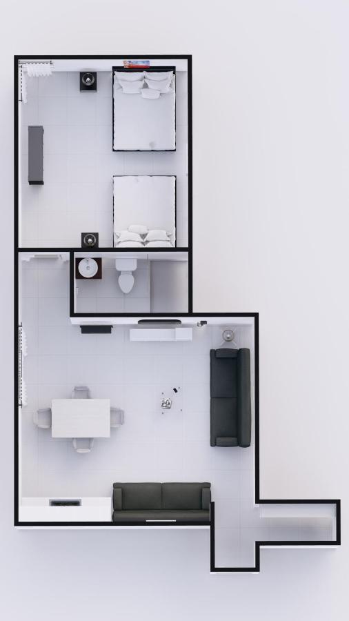 Premium Hoeksuite met 1 Slaapkamer en Keuken