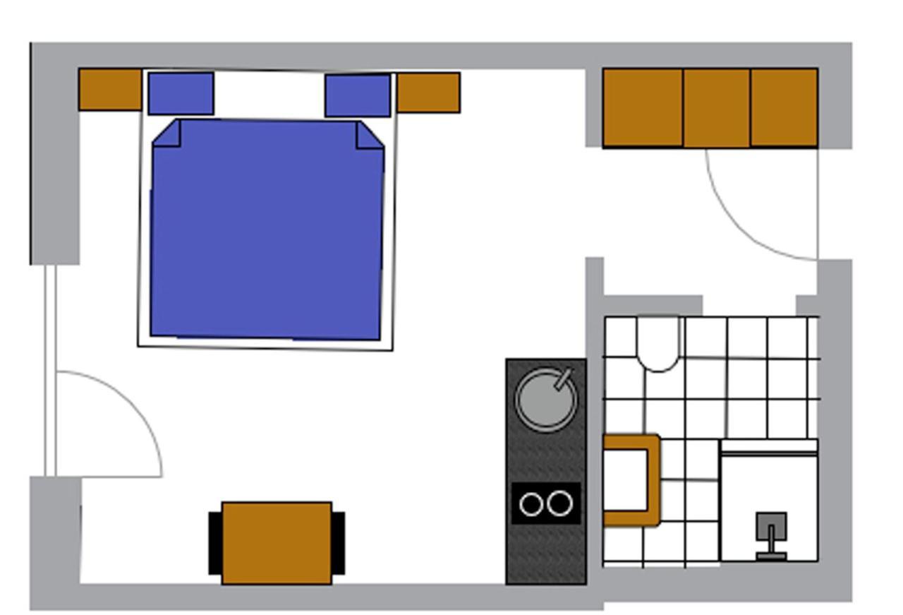 Apartment mit Balkon