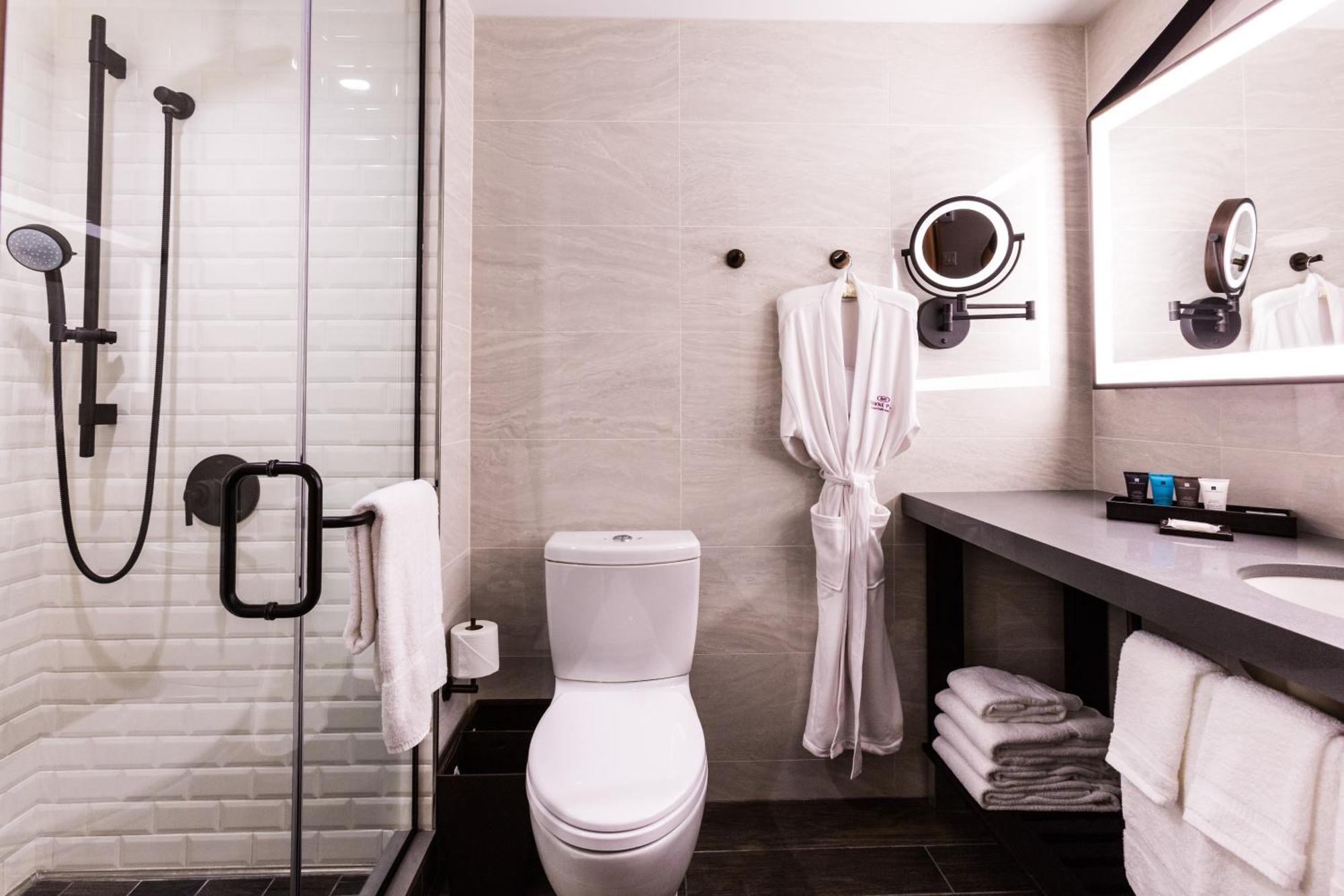 Suíte de 1 Quarto com Cama King-size e Chuveiro Acessível a Cadeirantes - Acessível para Hóspedes com Mobilidade Reduzida