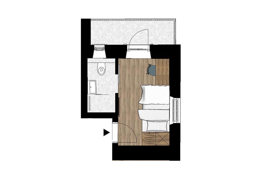 Einzelzimmer mit Balkon