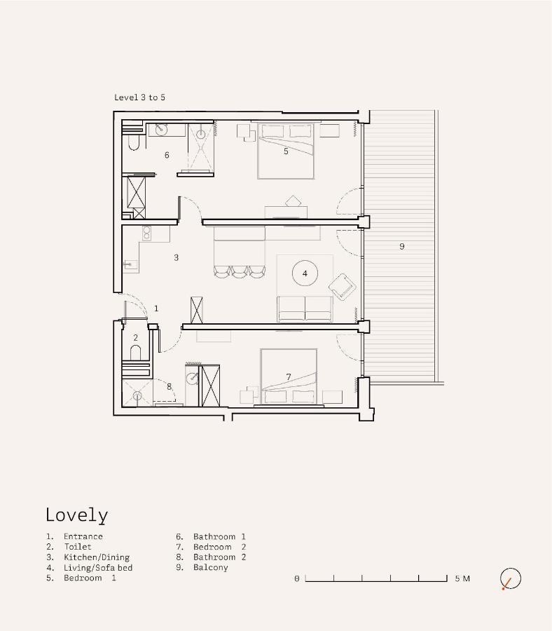 Apartment mit 2 Schlafzimmern