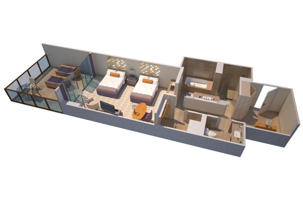 Quarto King de Luxo Grande com 1 Cama King-size - Frente Oceano