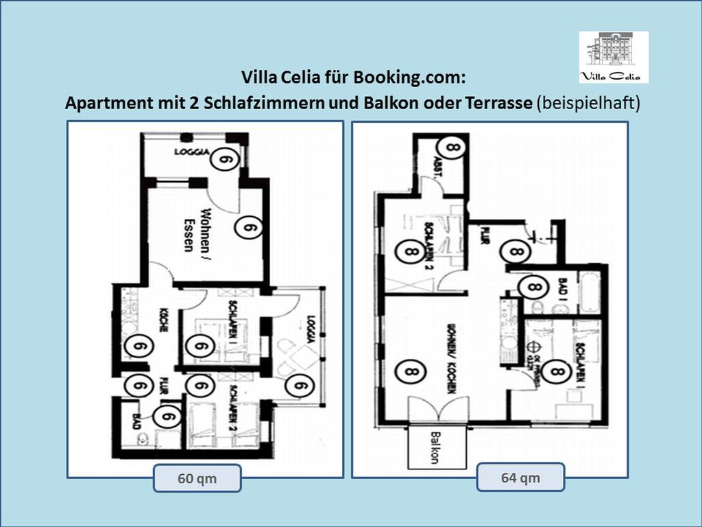Apartment mit 2 Schlafzimmern und Balkon oder Terrasse