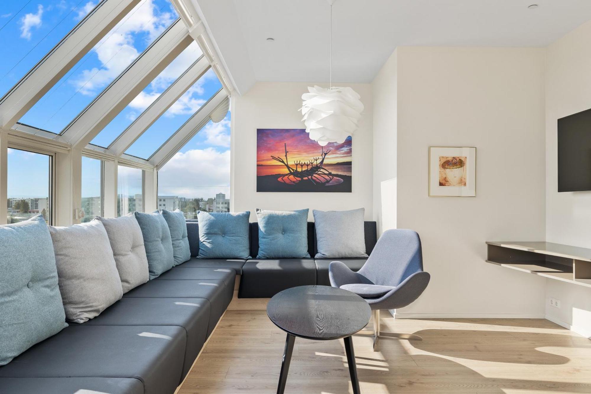 Panoramasuite mit Balkon - auf der obersten Etage, kostenfreies Spa