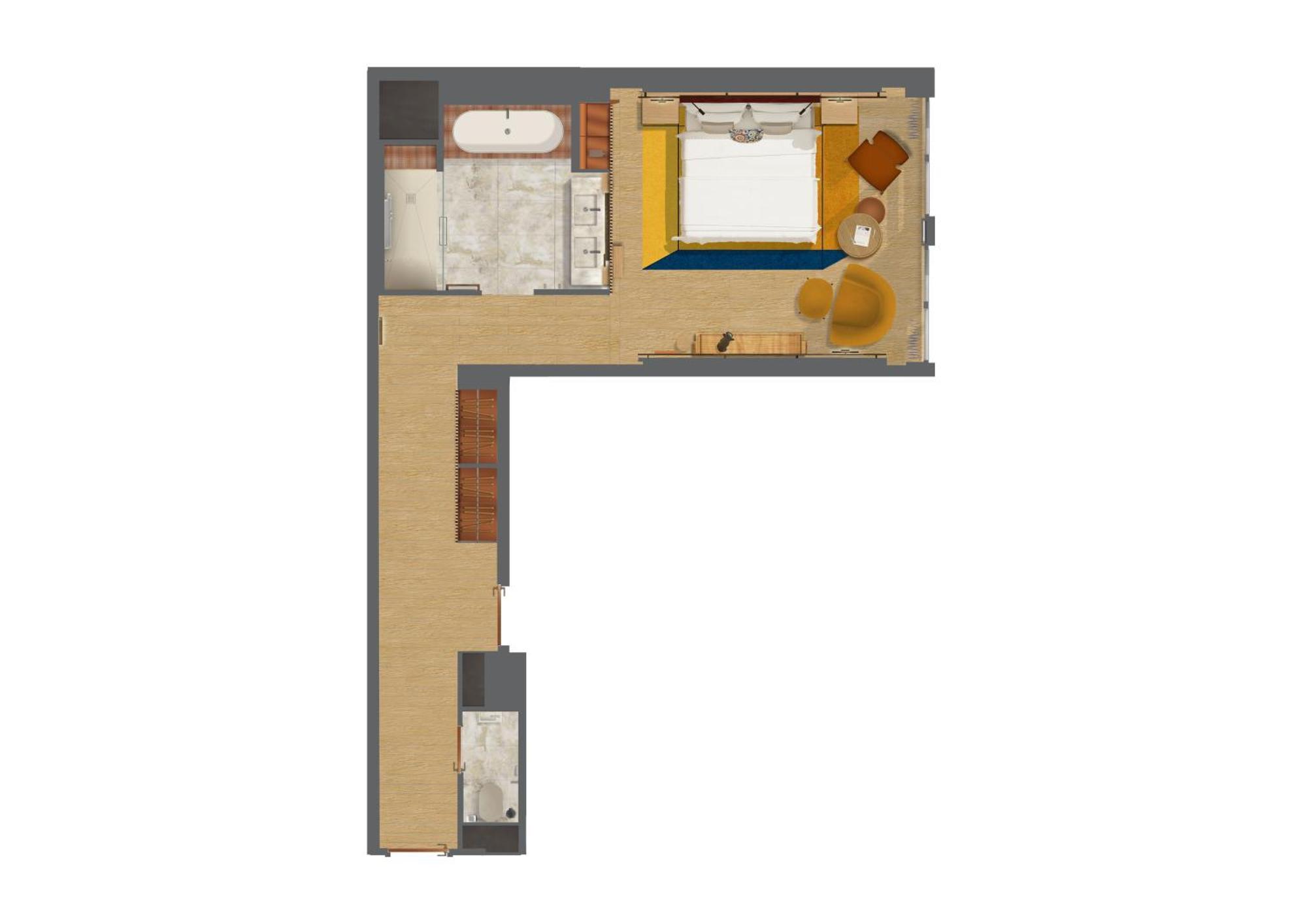 Studio Junior Suite – Blick auf den Innenhof