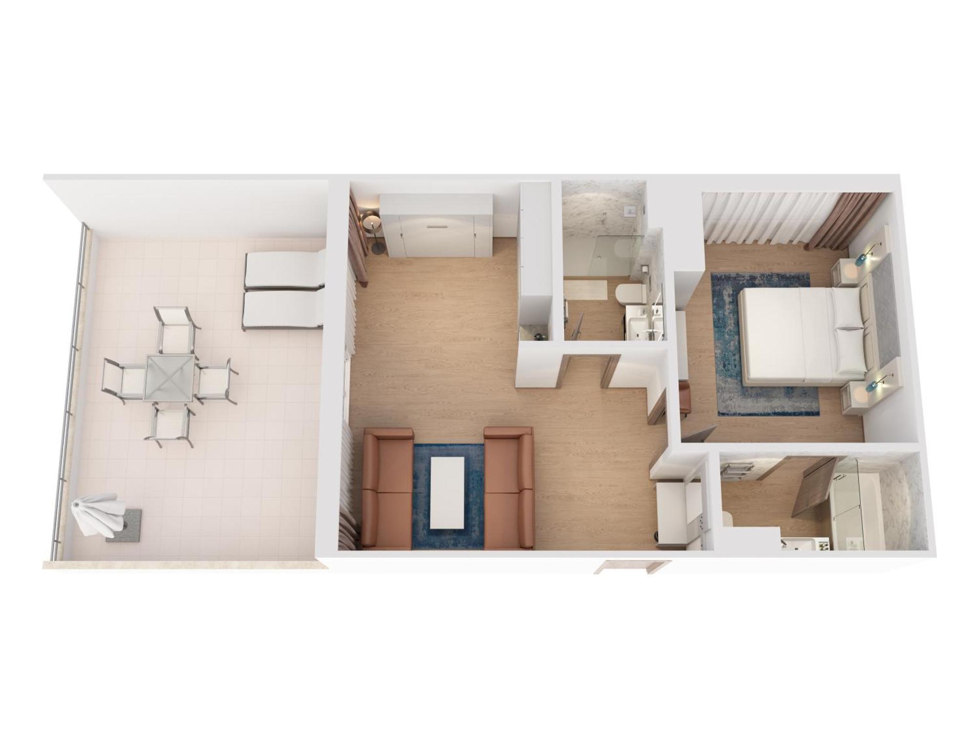 Familievilla met 1 Slaapkamer en Terras - Uitzicht op Zee