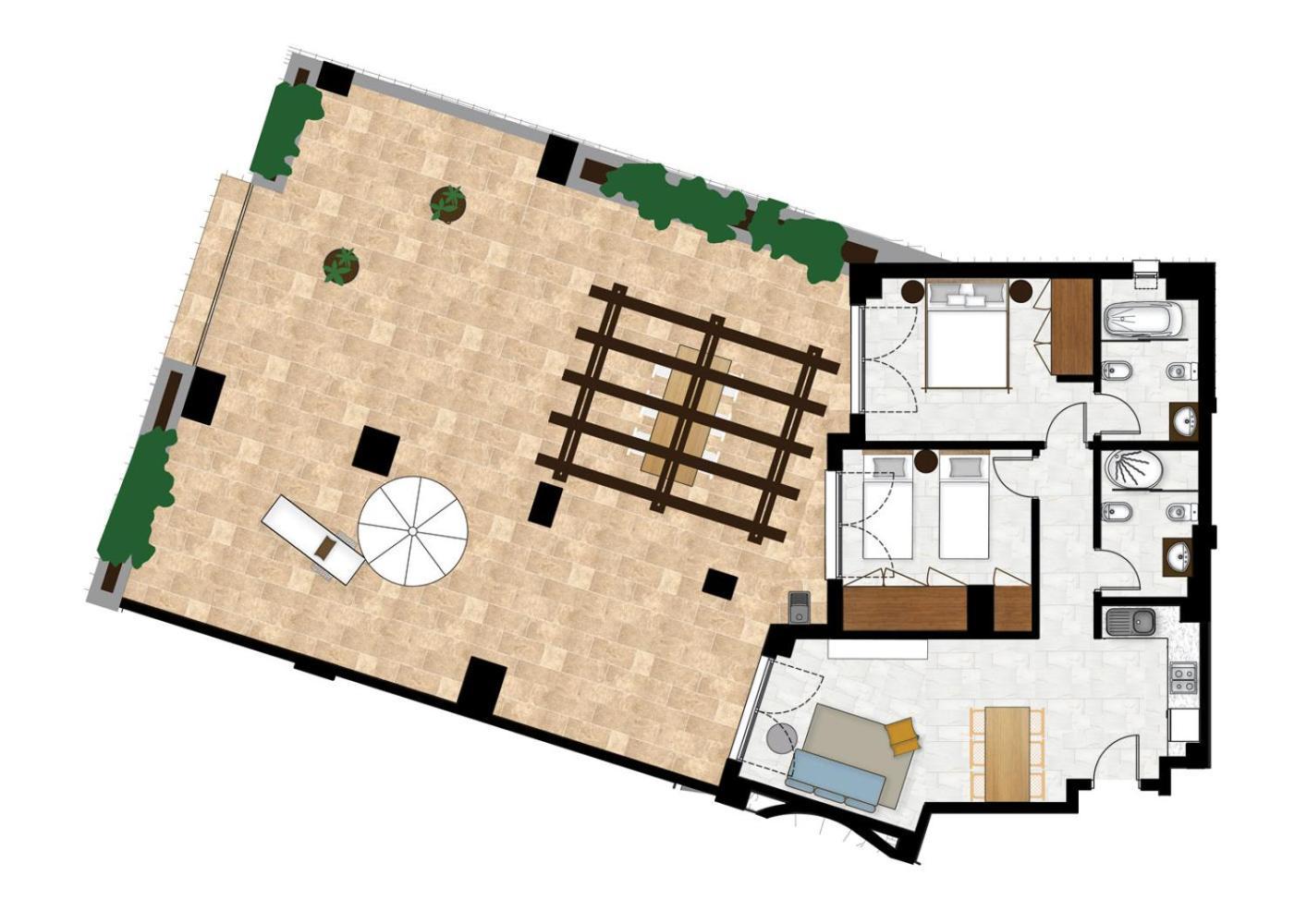 Panorama Appartement met 2 Slaapkamers