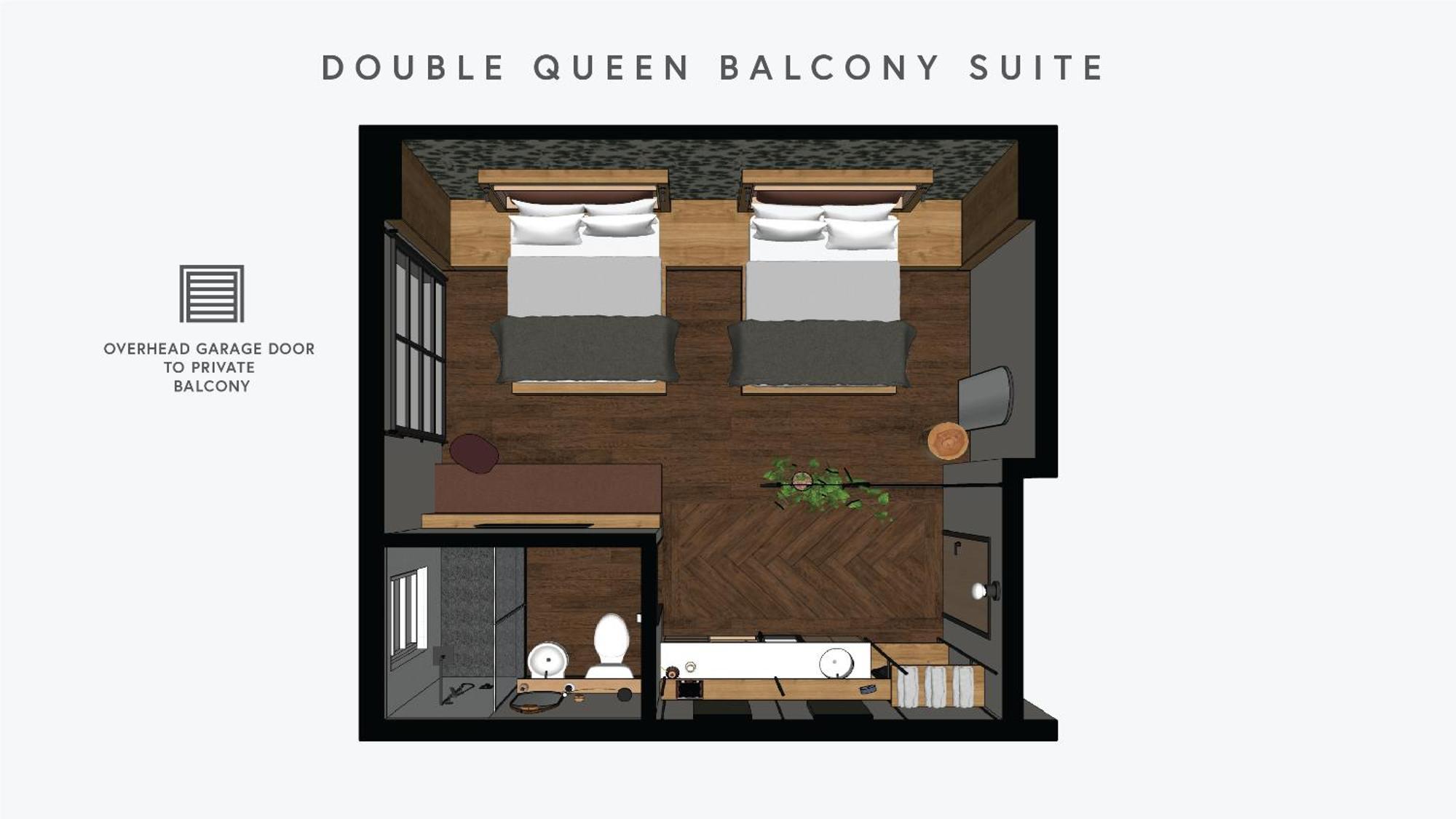 Double Queen Balcony Suite