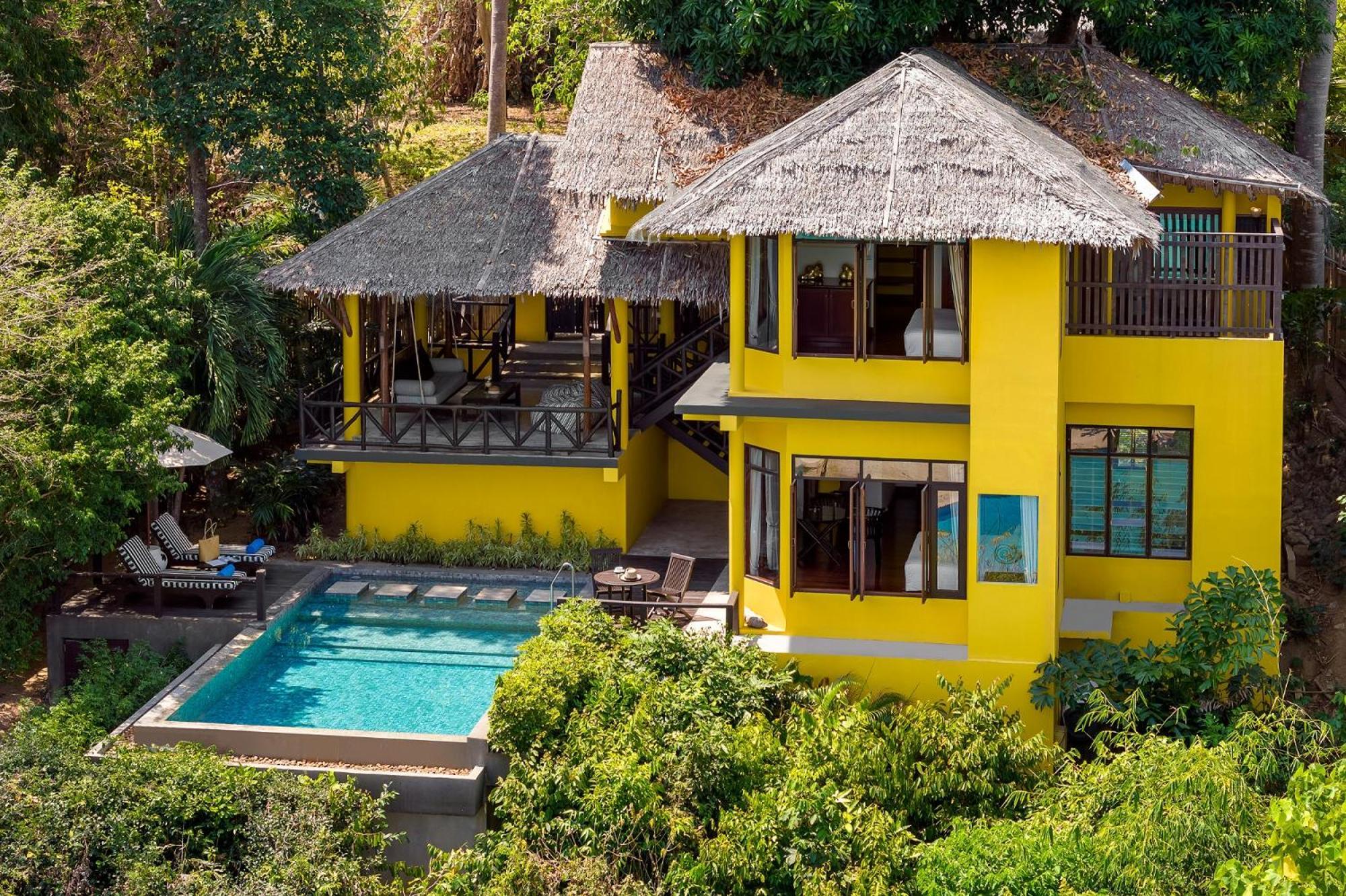Poolvilla mit 2 Schlafzimmern und Meerblick - am Hang