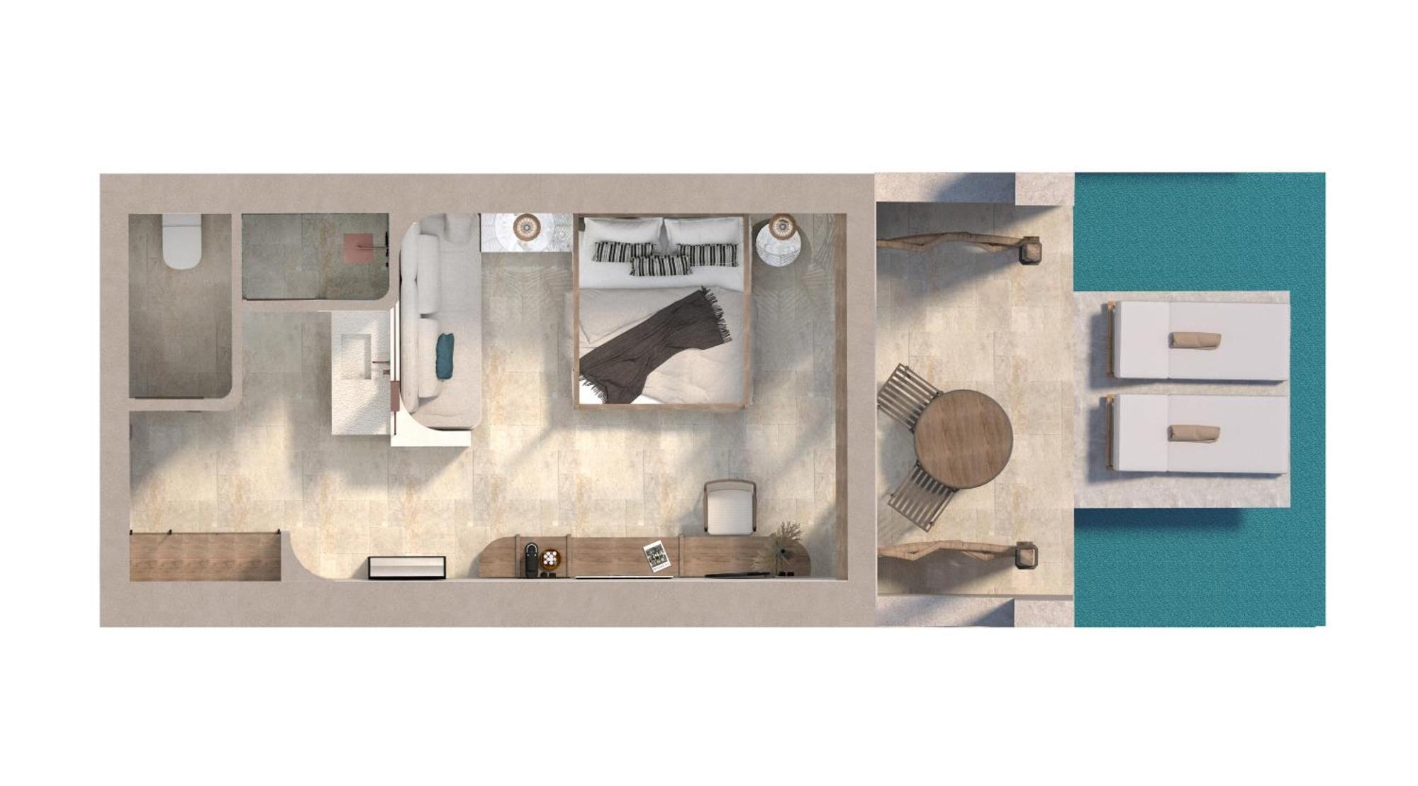 Deluxe Swim-Up-Zimmer