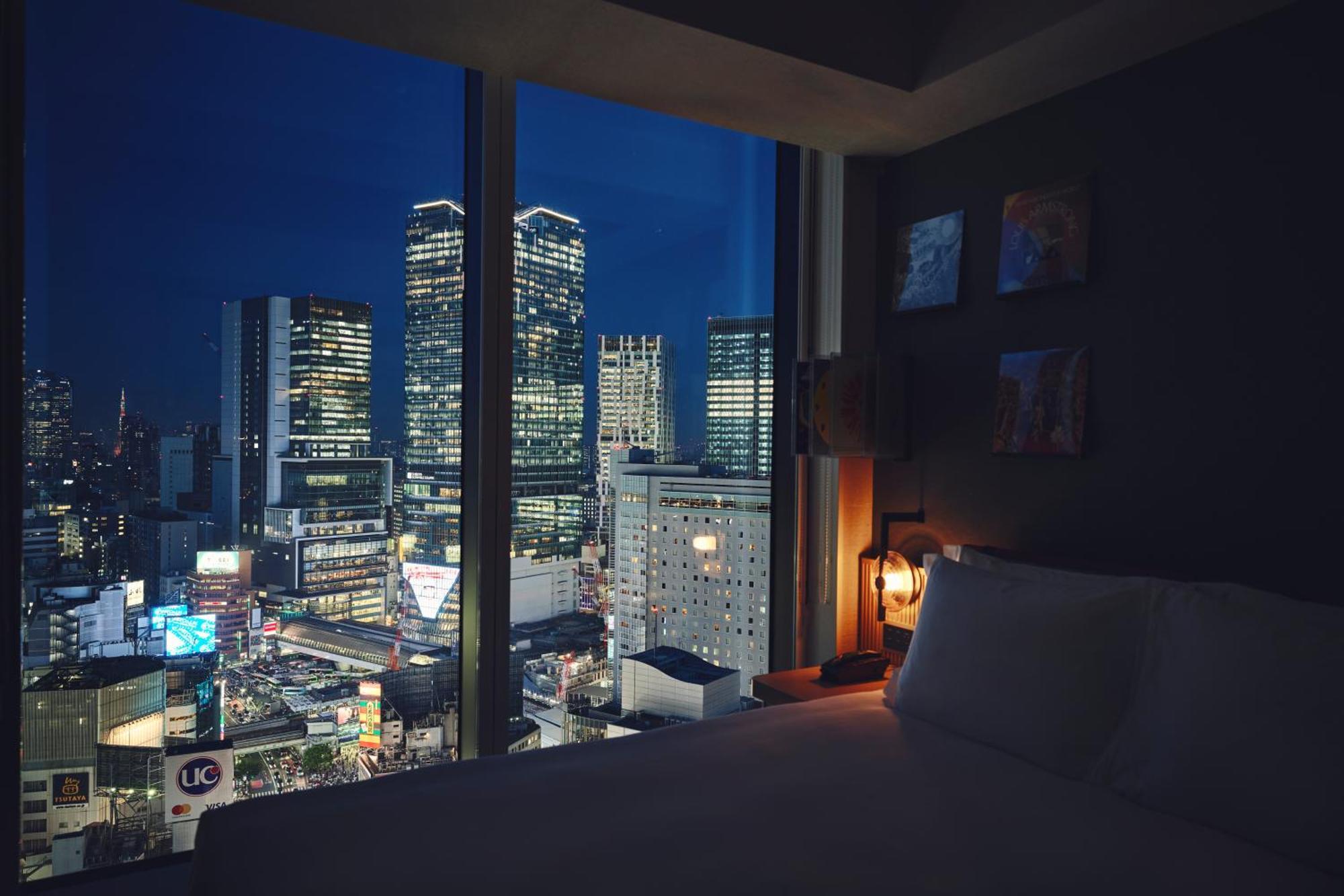 Chambre Lit King-Size Premium avec Baignoire Séparée - Vue sur Carrefour de Shibuya - Étage Supérieur