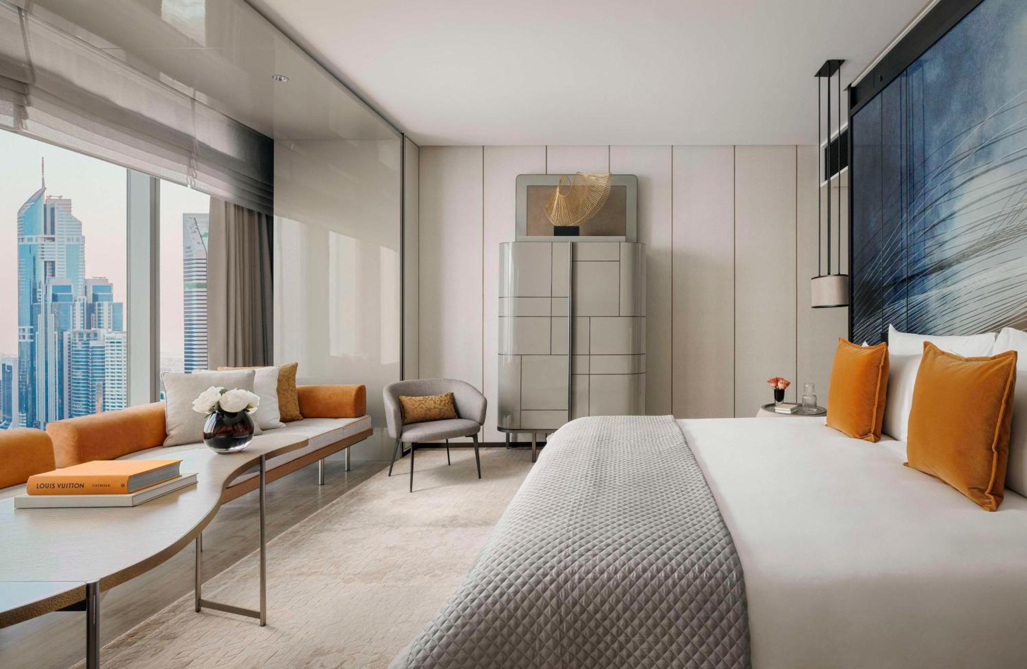 Za'abeel Kamer met Kingsize Bed en Uitzicht op de Burj Khalifa