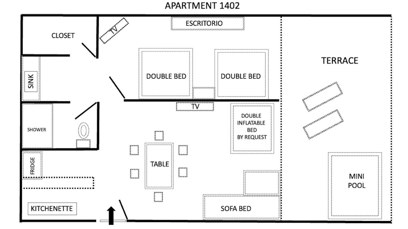 Apartamento con terraza