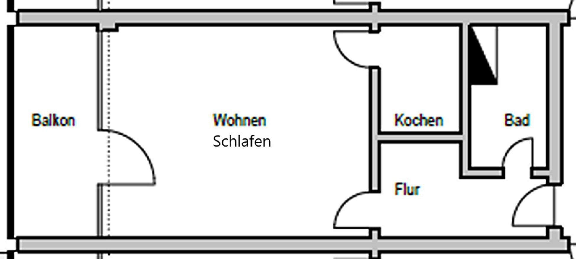 Apartment mit Balkon