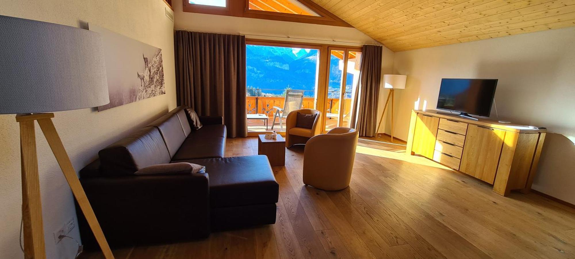 Apartment mit 1 Schlafzimmer, Balkon und Bergblick