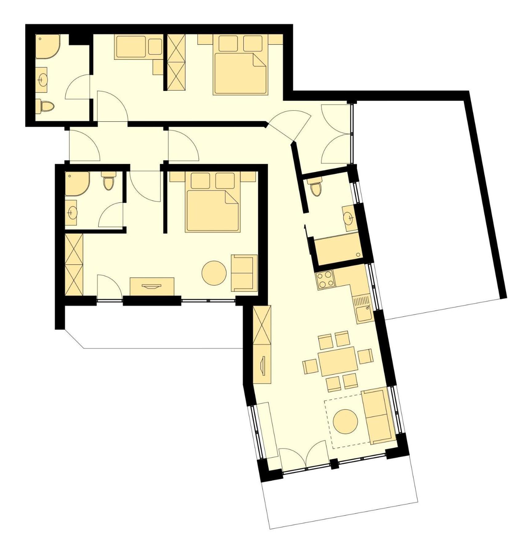 Appartement met 2 Slaapkamers, Balkon en Terras