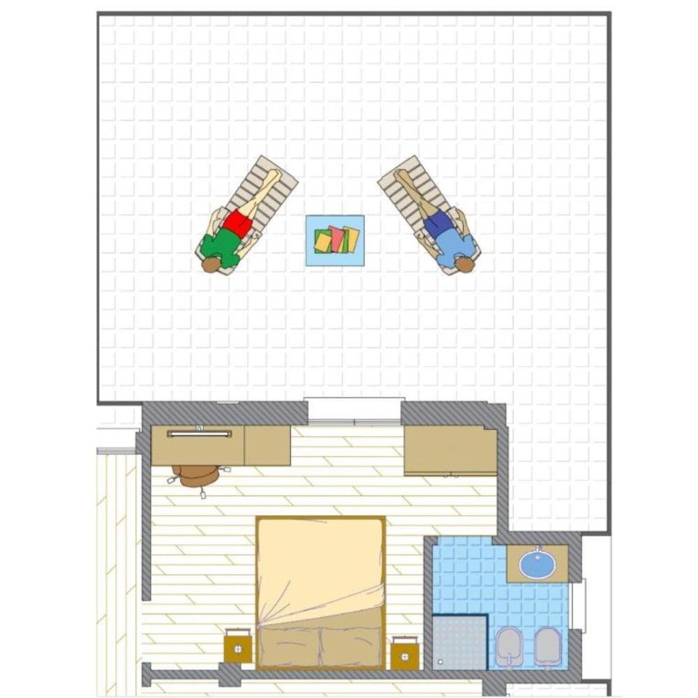 Superior Doppel- oder Zweibettzimmer mit Terrasse