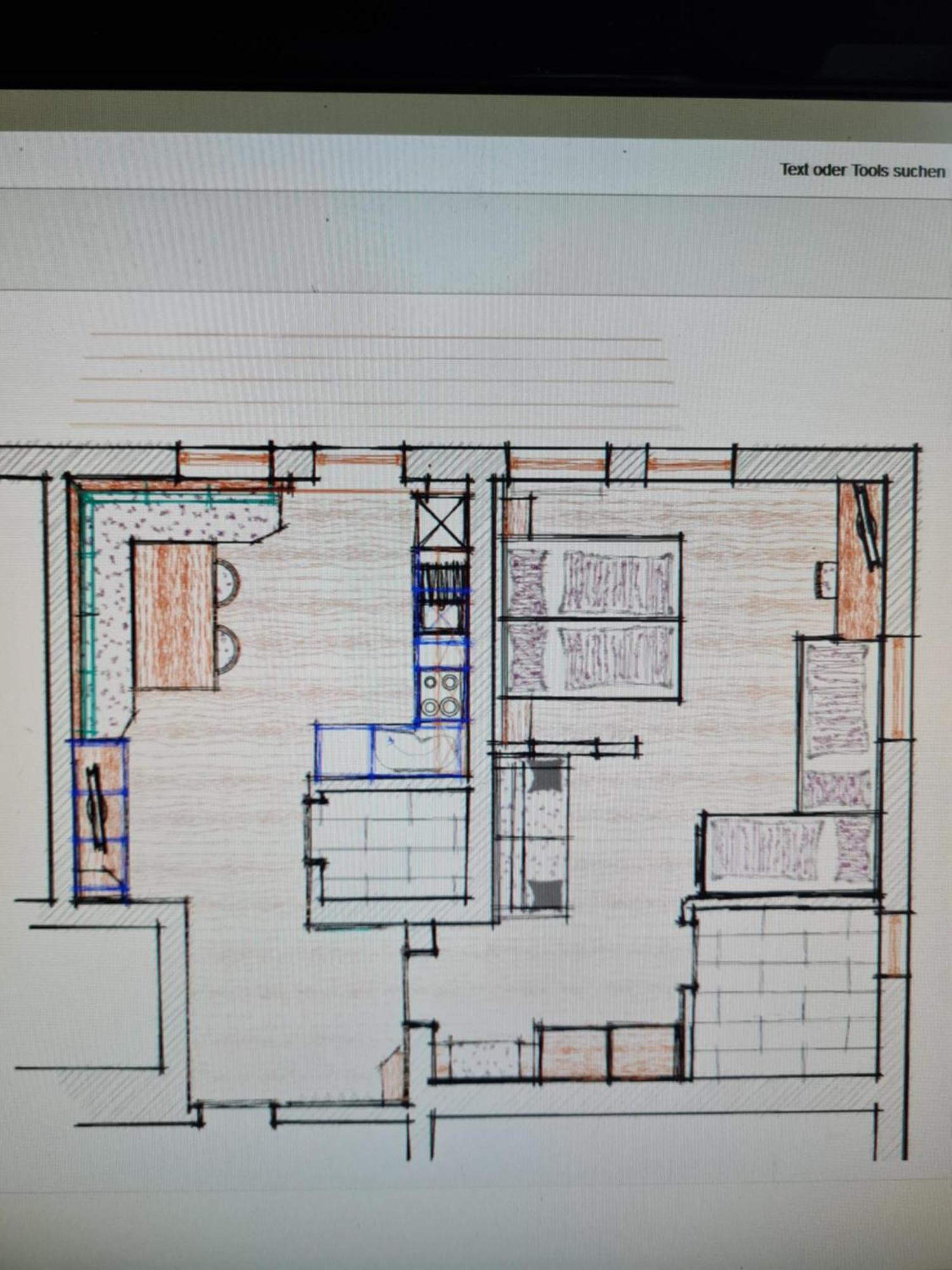 Apartment mit 1 Schlafzimmer und Gartenblick