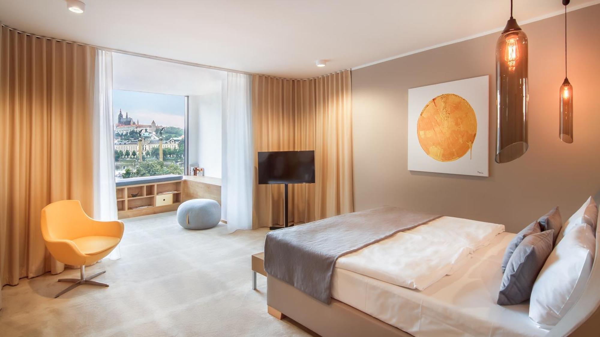 Deluxe Tweepersoonskamer met 1 of 2 Bedden en Uitzicht op het Kasteel