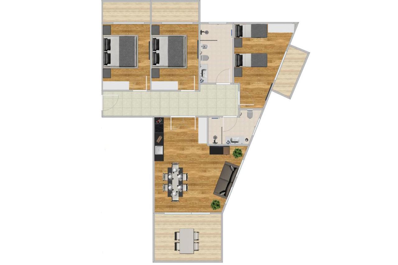 Familie Premium Appartement met Balkon