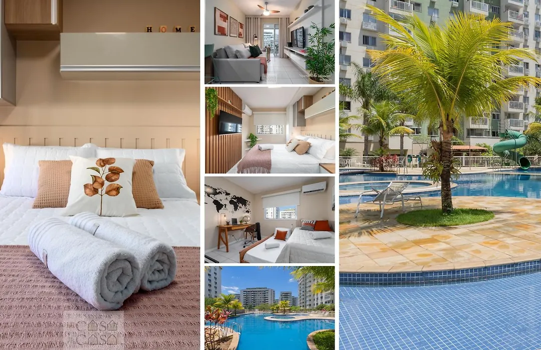 2 QUARTOS a 200m RIOCENTRO em CONDOMINIO com PISCINA, Estacionamento e Portaria 24h - Area de LAZER tambem para CRIANCAS - Wi-Fi 120mbps e Cozinha Completa-1