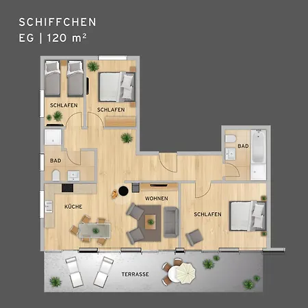 Winkelschiffchen I mit Sauna-2
