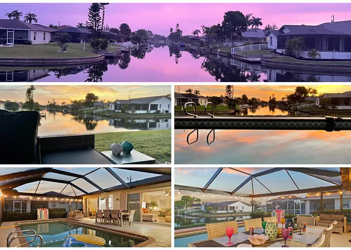 Serenity Waterfront Villa With King Suite, Private Pool, Great Lanai Enclosure And Long Water Views