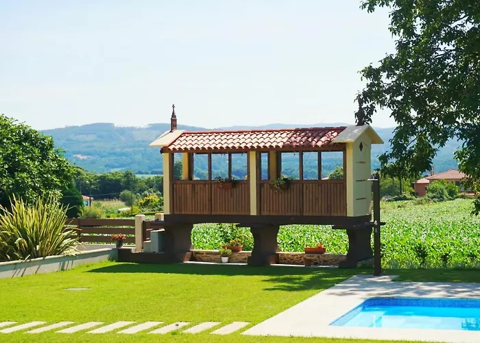 Villa Casa Oslindeiros Arzúa con Piscina