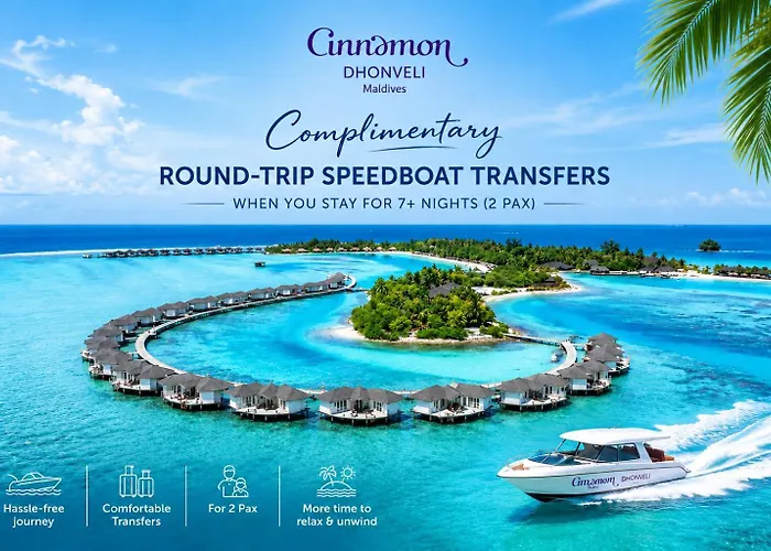 Cinnamon Dhonveli Maldives - Complimentary Speedboat Return For 2 Pax On 7 Nights Or More Stays Valid To 31 Oct 2026 & Up To 2 Kids Stay Free Malé